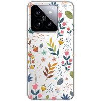 Xiaomi Bedrukt siliconen hoesje compatibel met Xiaomi 14 Pro Fleurs colorees