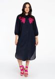 YOEK Robe avec broderie COTON DOUX