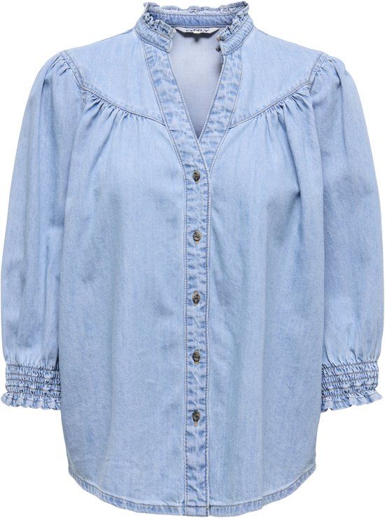 Onlraya ONLY - ONLRAYA 3/4 SHIRT DNM AKM NOOS - Dames - Blouses - S - Blauw licht