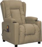 vidaXL Massagestoel Kunstleer Cappuccino