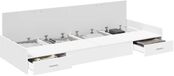 vidaXL Bedframe met lade en hoofdeinde Wit 90 x 200 cm Bewerkt hout