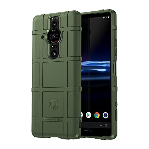 Hülle Hülle® Stevigheid en Flexibiliteit Hoesje Compatibel voor Sony Xperia Pro-I (Leger Groen)