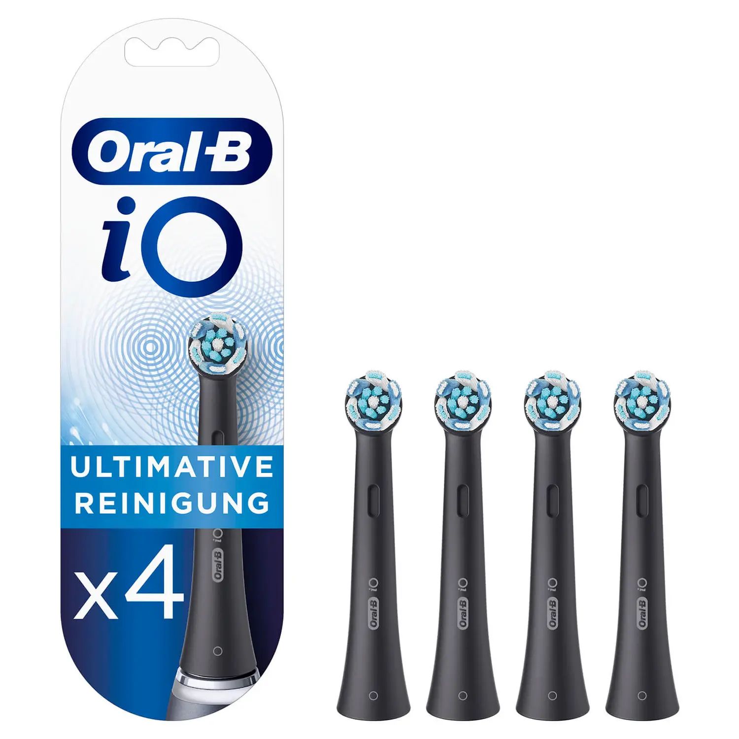 Oral-B iO Ultimate Clean - Zwart - 4 stuks - Opzetborstels