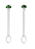 Ichendorf Milano Set van 2 groene paddenstoellepels | collectie Alice | H 15 cm | borosilicaatglas | handgemaakt