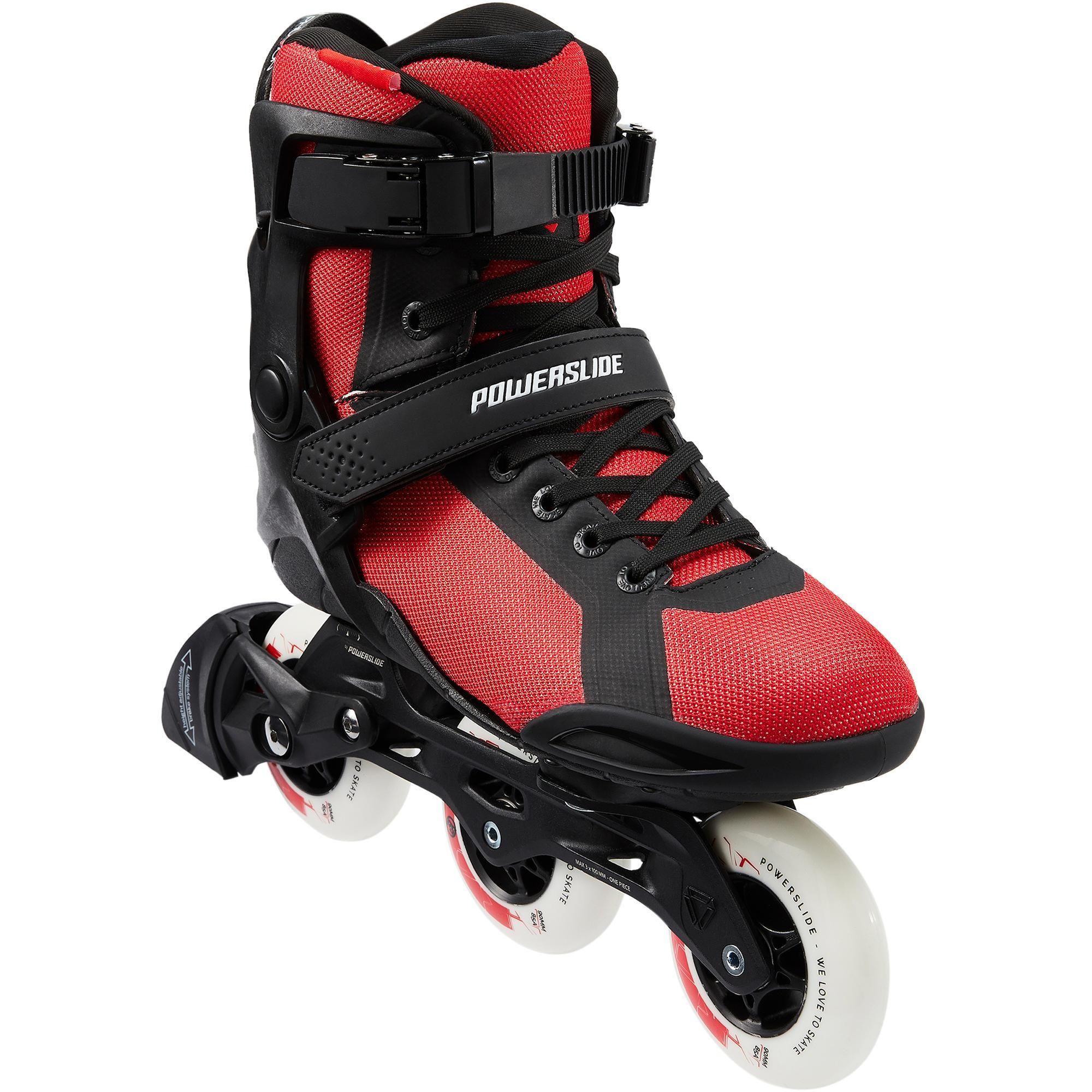 Powerslide PHUZION RADON 3x90mm Inlineskates - Zwart/Rood - Heren