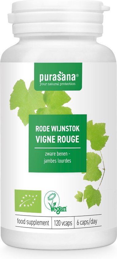 Purasana Bio rode wijnstok 300 mg 120 VC