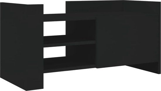 VidaXL TV meubel & entertainment center 80x35x40 cm bewerkt hout zwart