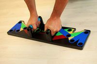 POWERSHOT Pro Bodybuilding Plank/Pompen - Home Fitness/Spiertraining - Voor Borst, Schouders, Triceps en Rug - Eén Apparaat - 4 verschillende lichaamsdelen