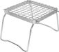 Barbecue pliable en inox - Support de réchaud pour feu de camp - Support de marmite de camping portable - Conception en grille - Pique-nique en plein air