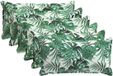vidaXL - Kussensloop - 6 stuks - Houten Bladpatroon - 40 x 80 cm - Polyester