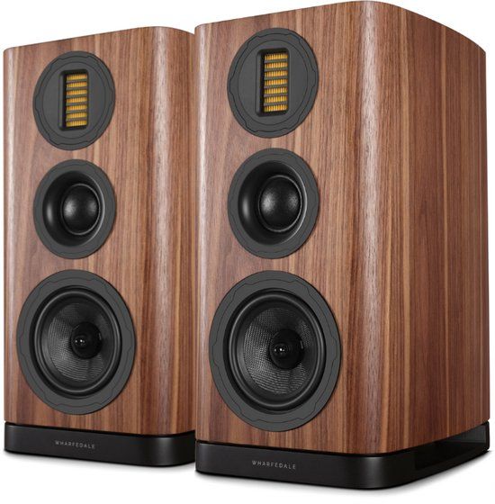 Wharfedale EVO 5.2 Boekenplank Speakers - Hifi Stereo Set - Passieve Speaker - 3-Weg Luidsprekers - Walnoot