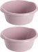 Hega hogar 2x stuks kunststof afwas teiltje/afwasbak rond 25 liter zacht roze