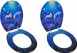 vidaXL Abattants de toilette avec couvercle, 2 pièces, dauphin, MDF