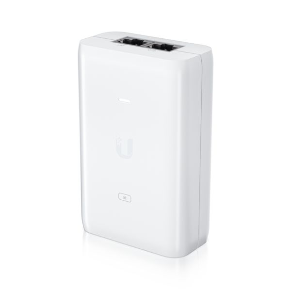 Ubiquiti U-POE-AT PoE+ Adapter - Gigabit Ethernet - 30W - White