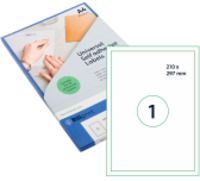 Rillprint transparante etiketten 210 x 297 mm (25 etiketten)