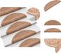 vidaXL Trapmatten 15 st 56x17x3 cm beige halfrond