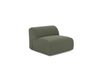 Fauteuil sans accoudoirs en tissu tramé vert olive