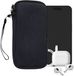kwmobile Marineblauw Neopreen en Ribfluweel Telefoontasje voor XXL - 7" Hoesje