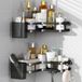Sans marque Étagère de douche - Acier au carbone - Noir - Moderne - 4 niveaux