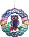 HQ Invento Bol Windvanger HQ Metal Hanging Wind Spinner 3D Flashy Owl 110266 Multikleur 30 x 38 cm