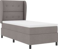 vidaXL Boxspringbed met hoofdeinde, taupe, 100 x 200 cm, stof