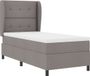 vidaXL Boxspringbed met hoofdeinde, taupe, 100 x 200 cm, stof