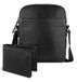 Bugatti Savona Leren Schoudertas Portemonnee Crossover Bag + Wallet Zwart