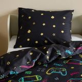 NOUS Kids katoenen dekbedovertrek kinderbed (120x150 cm) - Game