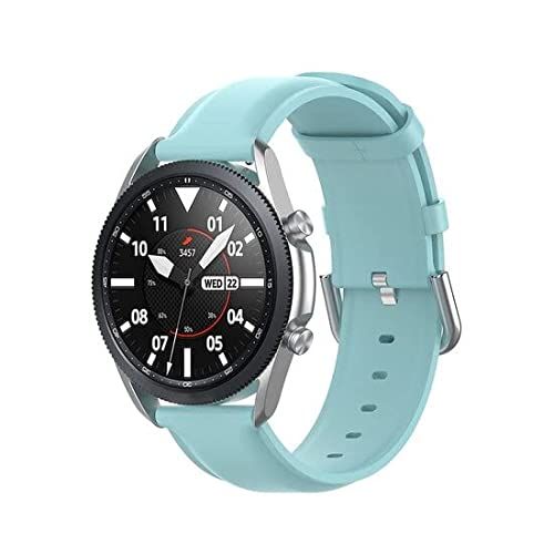 Qubix - Leren Bandje - Blauw - Geschikt voor Samsung Galaxy Watch 5 Pro - 45mm