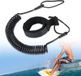 Wan GmbH Leash de surf - Câble de sécurité pour planche - Sécurité sports nautiques - Haute élasticité - 10 ft - Noir