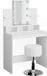 Vicco Kaptafel set met kruk Ania, Wit, 80 cm