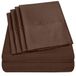 Ruime Supreme Collection Ruime eenpersoons lakens, 4-delige, 1500-draadse fijn geborstelde microvezel lakenset beddengoed met diepe zak, 1 extra kussensloop, extra voordelig, bruin