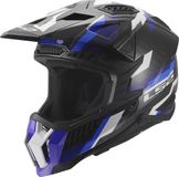 LS2 MX703 X-Force Phantom Motocrosshelm - Blauw/wit - XXL
