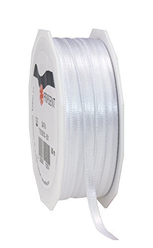 - Präsent cadeaulint, polyester, wit, 50 m spoel 6 mm