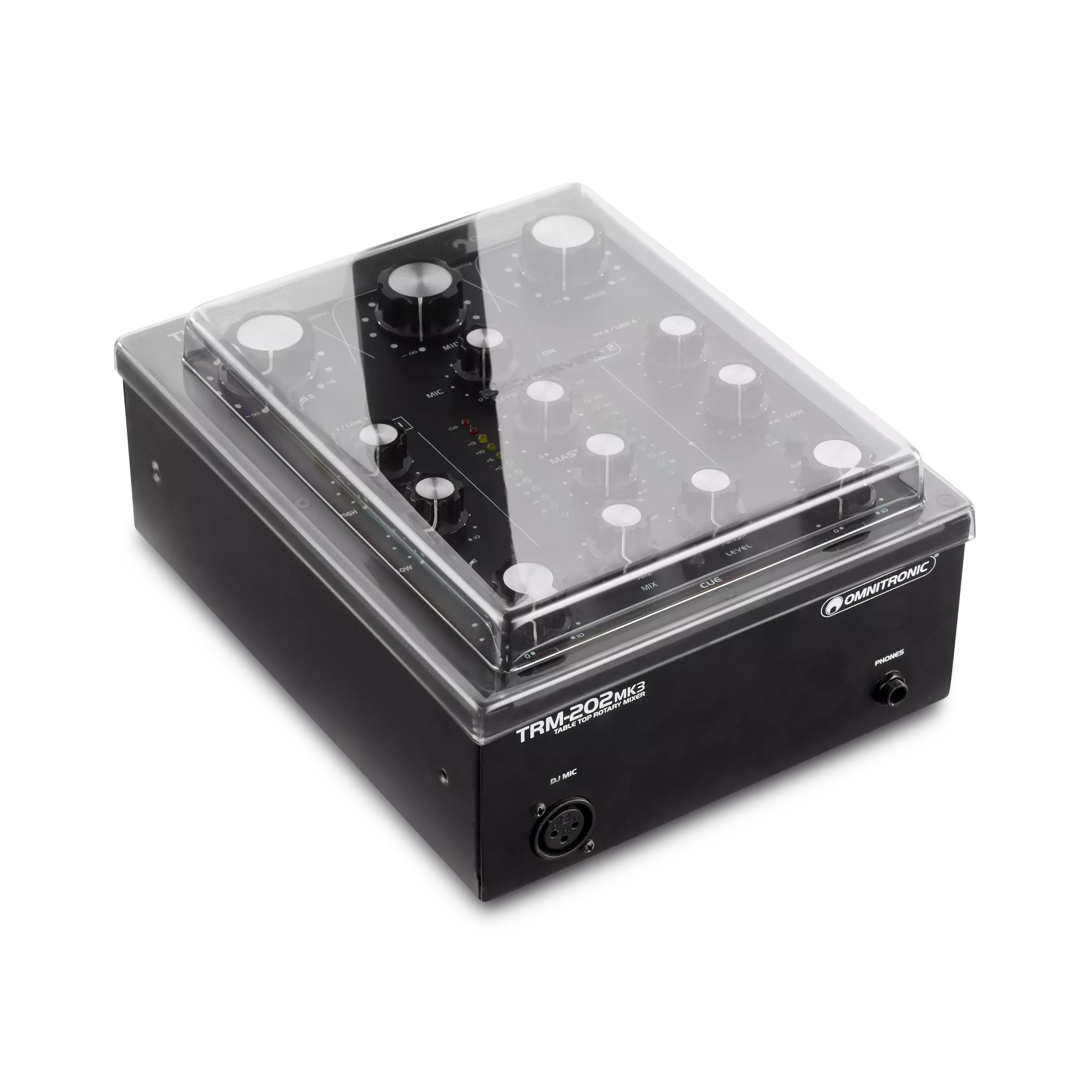 Decksaver Cover voor Omnitronic TRM-202 - Transparant