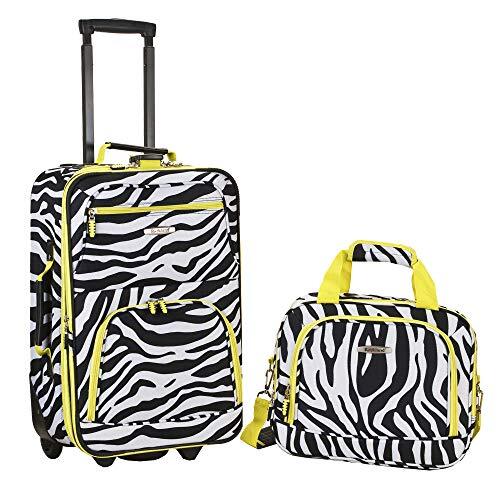 Rockland bagageset, 2-delig, set koffers, F102-LIMEZEBRA, F102-LIMEZEBRA