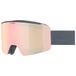 uvex ignite FM, Skibril Unisex-Volwassene, black matt/mirror rose, one size