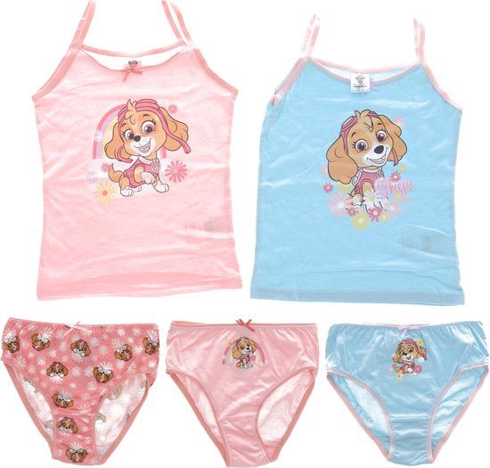 4KidsOnly Paw Patrol Ondergoed Set Unisex Katoen Multi Colour Printopdruk Maat 98/104