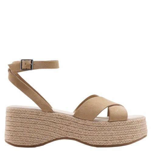 MANGO TEEN plateausandalen lichtbruin