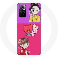 Maniacase Etui Redmi Note 11 5G BT21 Cooky Et Tata Bangtan V Et Jungkook Fanart