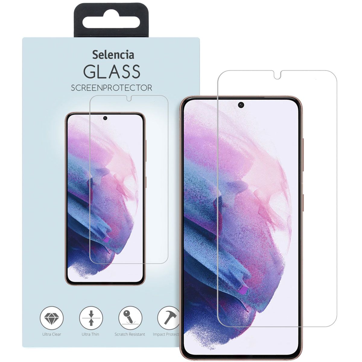 Selencia Gehard Glas Screenprotector voor Samsung Galaxy S23 Plus / S22 Plus - 6.6" - Transparant