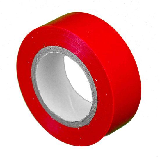 PasschierTerpo 4 rol - Isolatie Tape 19mm x 10mtr â€“ Tape â€“ Rood â€“ Tennis â€“ Squash