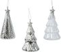 Decoris Kaemingk Boom glas d6.7h12.6 cm zilver a3 kerst Decoris