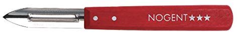NOGENT*** Schilmes – 2 snijkanten – rood hout – roestvrij staal – groenteschiller – fruit – culinaire bereiding – professionele kwaliteit – 01212K