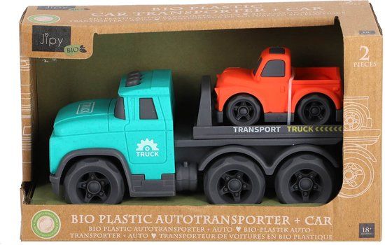 KiddyGo Autotransporter Bioplastic Speelgoed met Vormenstoof en Auto