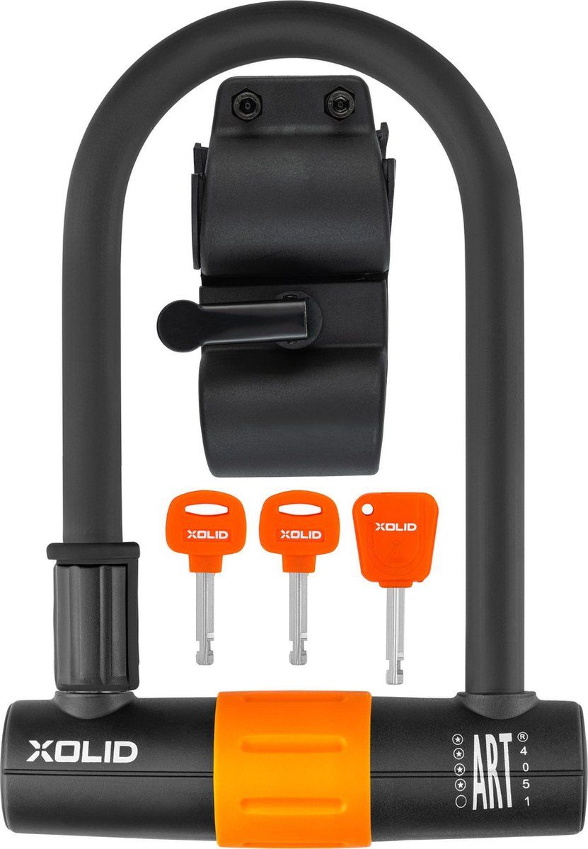 Xolid Beugelslot voor Scooter of Fiets - Oranje - 2022