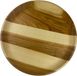 Plat rustique en bois de cerisier - assiette ronde en bois pour snacks, plateau à fromage, coupe à fruits - bougeoir - (30 cm | 118 pouces)