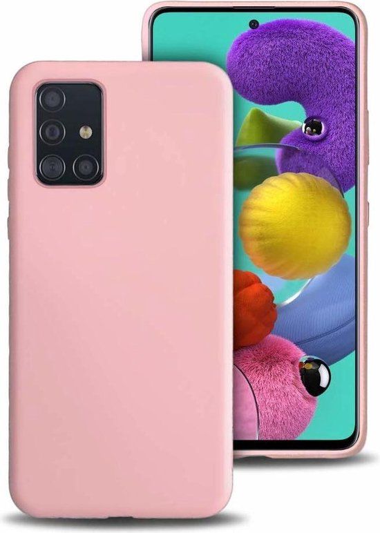 Merkloos Shieldcase siliconen hoesje Samsung Galaxy A51 - roze