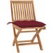 Maison Exclusive - Chaises Pliantes Avec Coussins, 4 Pièces, En Teck Massif