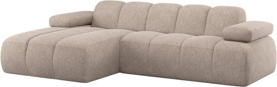 WOOOD Mojo Chaise Longue Bank Links - Wollig - Donkerzand
